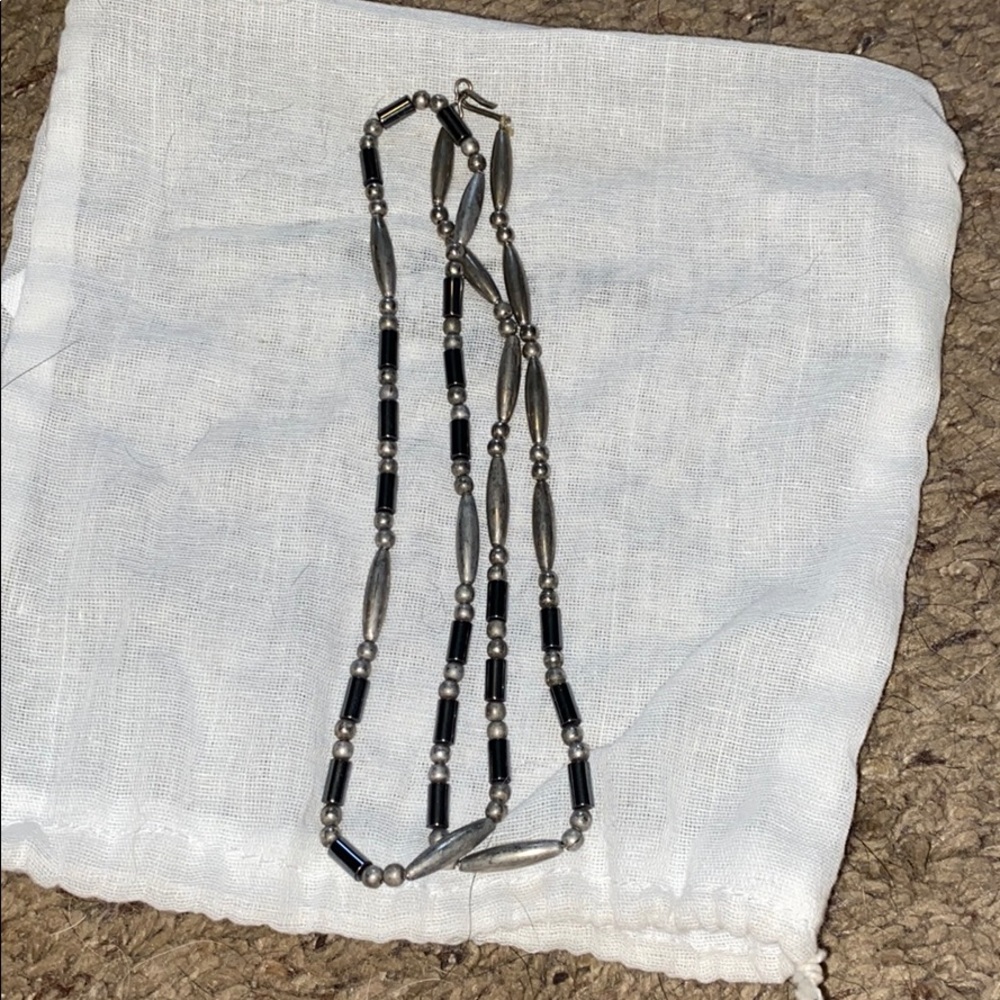 Sterling beaded necklace